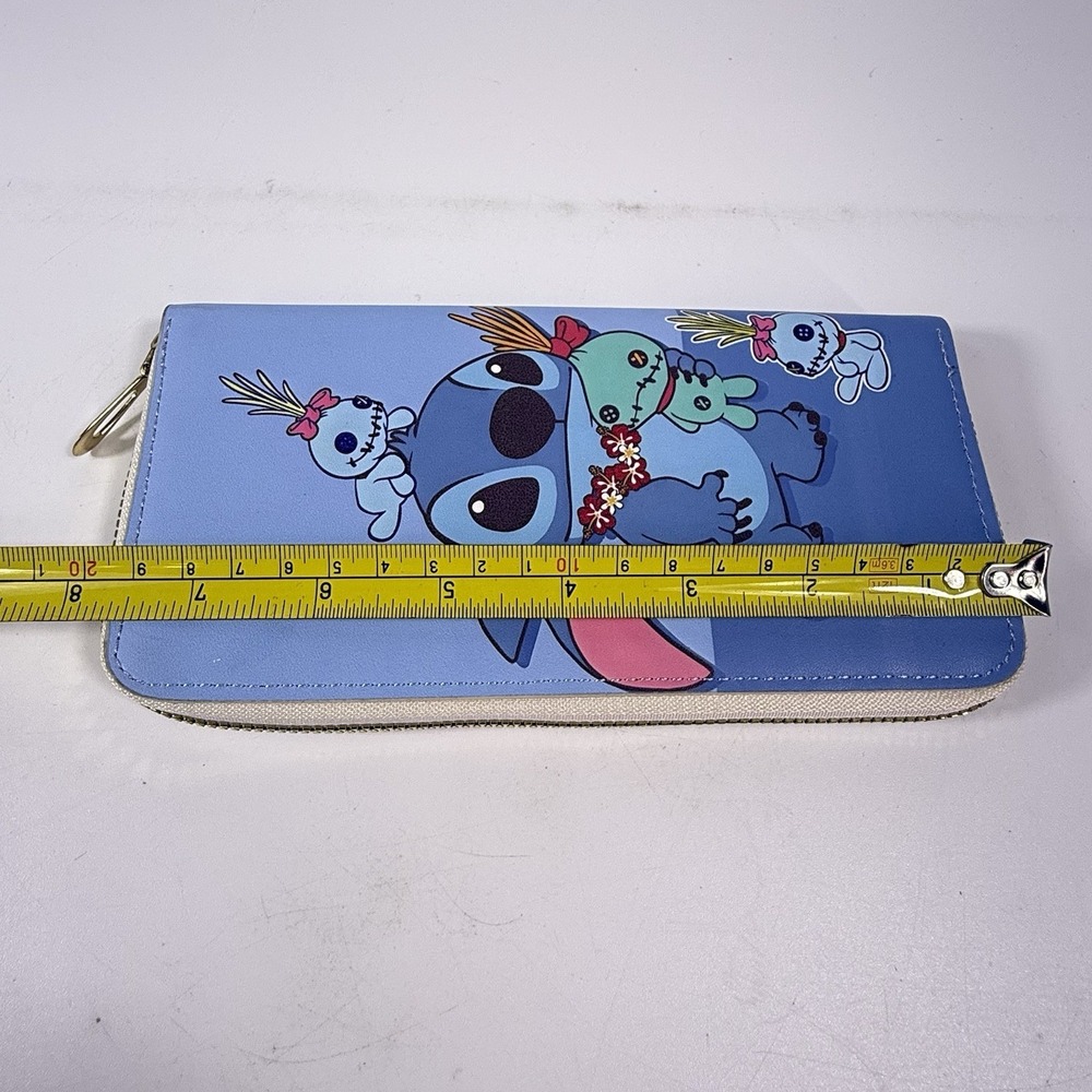Disney Lilo & Stitch Blue Pink Zip Around‎ Wallet with Character Design - Picture 6 of 7